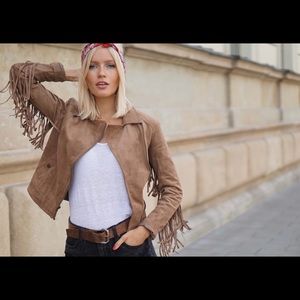 Hollister Fringe Moto Jacket